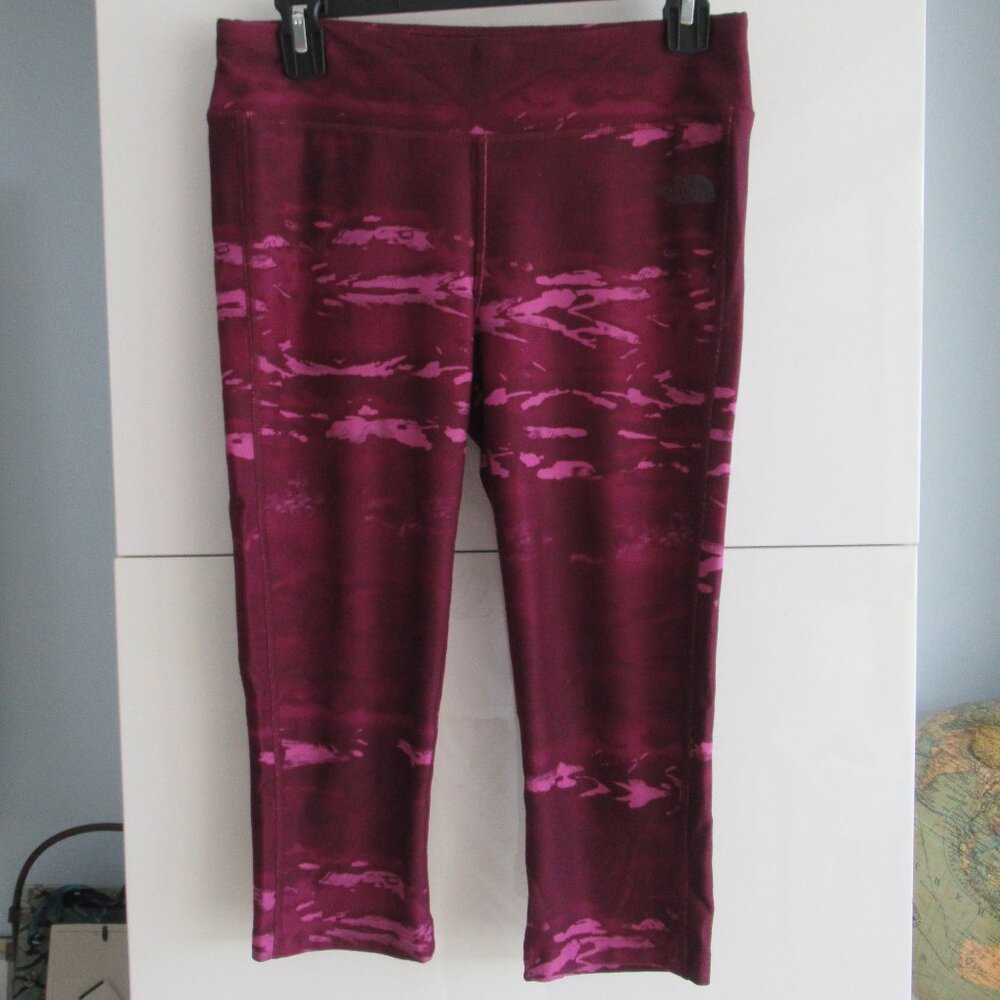 North Face Womens Leggings Pants Cropped Capri Size Small Purple Pink